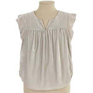 Loft Blouse Womens S Velvet Shimmer Minimalist Softcore Modern Classic Chic